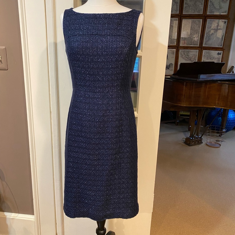 Tory Burch deep blue cocktail dress